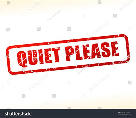 Illustration Quiet Please Text Stock Vector (Royalty Free) 547267612 ...