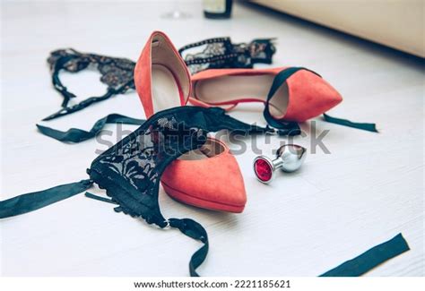 Beautiful Black Lingerie On Floor Near Stock Photo Shutterstock
