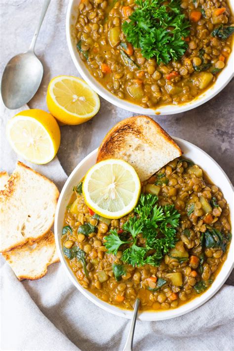 Easy Mediterranean Green Lentil Soup Unicorns In The Kitchen