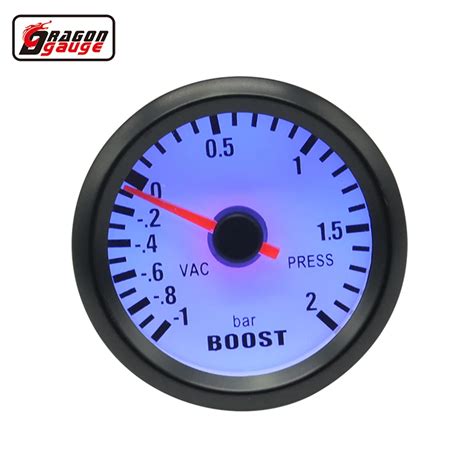 Dragon Gauge 52mm Blue Backlight Auto Car Turbo Boost Gauge Turbin