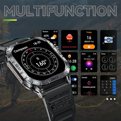 Reloj Inteligente Militar Para Hombres Con Br Julalinterna Led