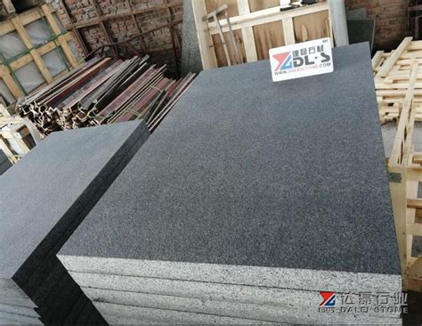 New G684 Black Basalt Flamed Brushed Tiles Wholesale Dalei Stone