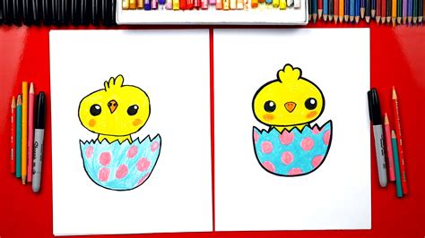 draw  easter chick art  kids hub  drawing lessons