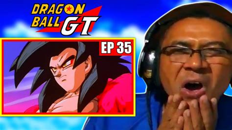 Goku Se Transforma Em Ssj Pai Reagindo Dragon Ball Gt Ep Youtube