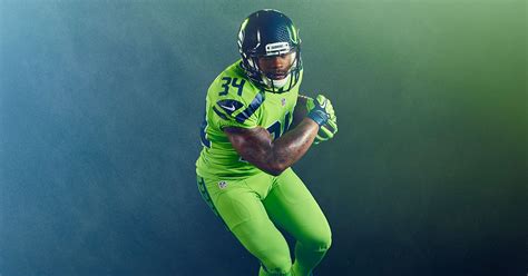 Seattle Seahawks Action Green Uniforms Nfl Color Rush Seattle