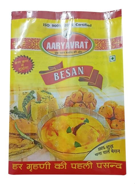 Printed Glossy Besan 500 Gm Packaging Pouch Heat Sealed At Rs 290 Kg