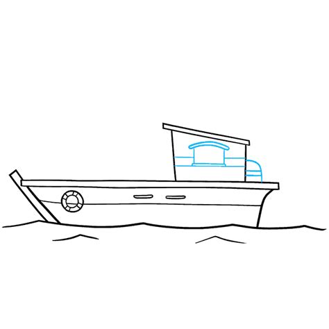 How To Draw A Fishing Boat Really Easy Drawing Tutorial