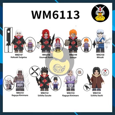 Wm6113 Mô Hình Naruto Đồ Chơi Lắp Ráp Manga Xếp Hình Anime Sasuke Karin