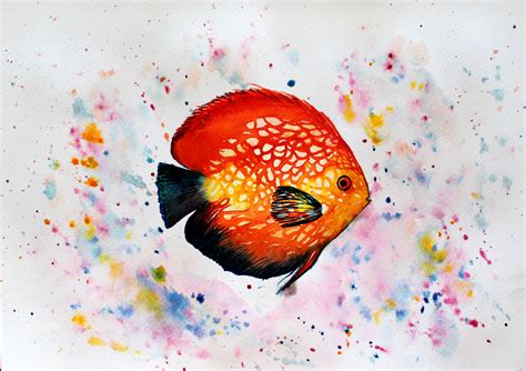 Watercolor Paintings Of Fish Unique Fish Photo