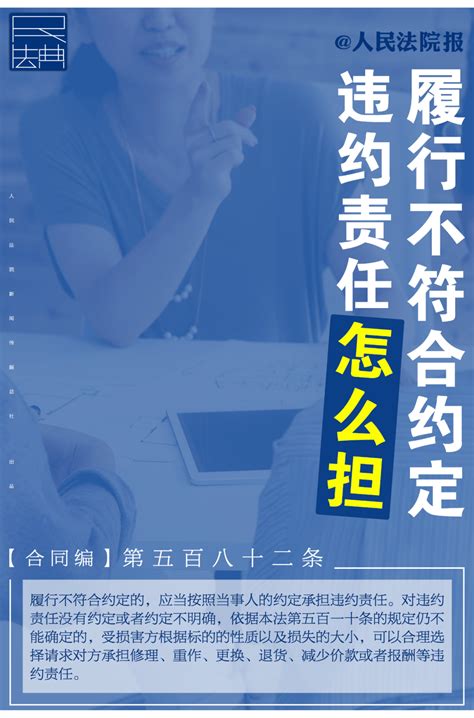 我为残友讲法讲政策丨每周一“典”（一百四十二）：履行不符合约定，违约责任怎么担？ 黑龙江省 活动 来源