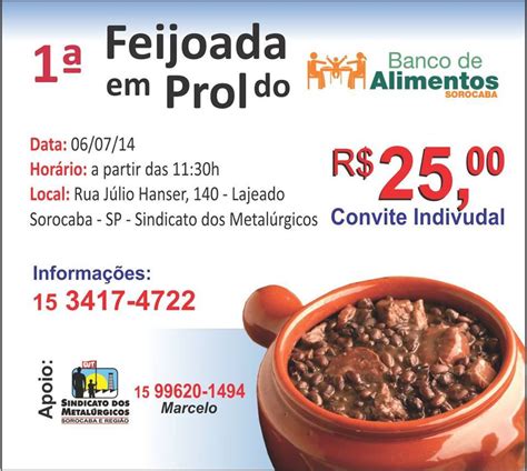 Parceiros Realizam Feijoada Em Prol Do Banco De Alimentos