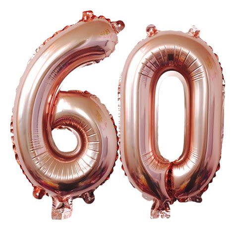 Number 60 Balloons 32 Inch Digital Balloon Alphabet 60th Birthday ...