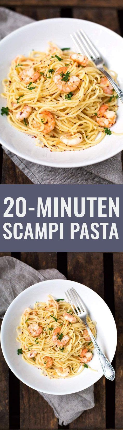 20 Minuten Scampi Pasta mit Weißwein und Zitrone Recipe Scampi