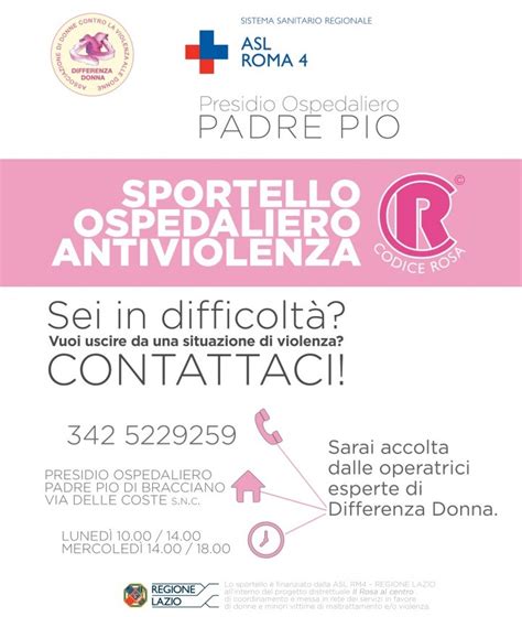 Sportello Ospedaliero Antiviolenza Sulle Donne Ospedale Bracciano