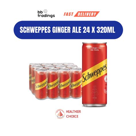 Schweppes Dry Ginger Ale Can 24 X 320ml Shopee Singapore