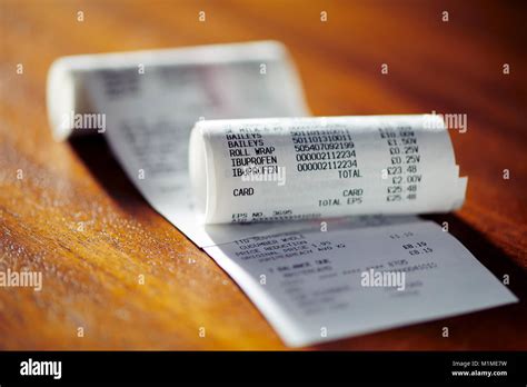 Expenses Receipts Hi Res Stock Photography And Images Alamy