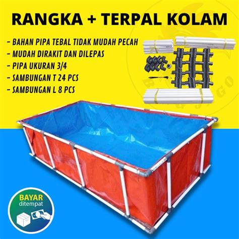 Jual BANG JAGO RANGKA KERANGKA KOLAM TERPAL IKAN FULLSET FULL SET