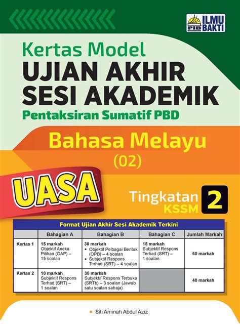 Buku Kerja Latihan Kertas Model Uasa Bahasa Melayu Tingkatan