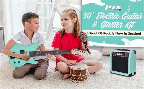 Lyxpro 30 Inch Electric Guitar And Starter Kit For Kids With 34 Size