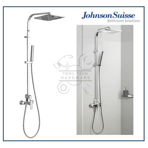 Johnson Suisse Shower Column Single Lever Wall Mounted Shower Mixer