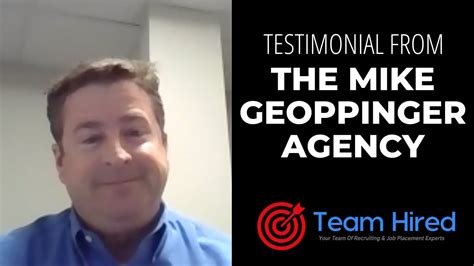 Team Hired Testimonial Mike Geoppinger Youtube