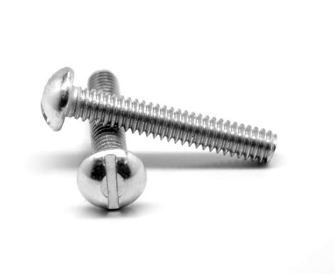 10 32 X 1 Ft Fine Thread Machine Screw Slotted Round Head Low Carbon Steel Zinc Plated