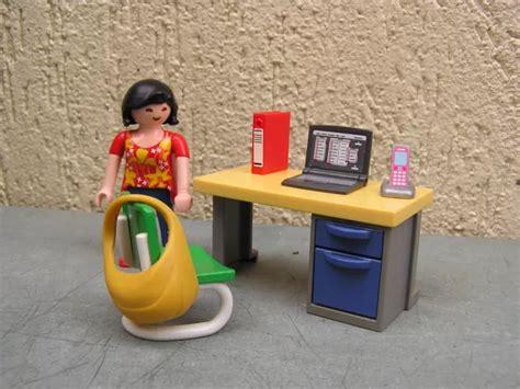 Playmobil Bureau Avec Secr Taire Ordinateur Chaise Classeur