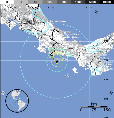 Very Strong And Shallow M Earthquake Off The Coast Of Panama The