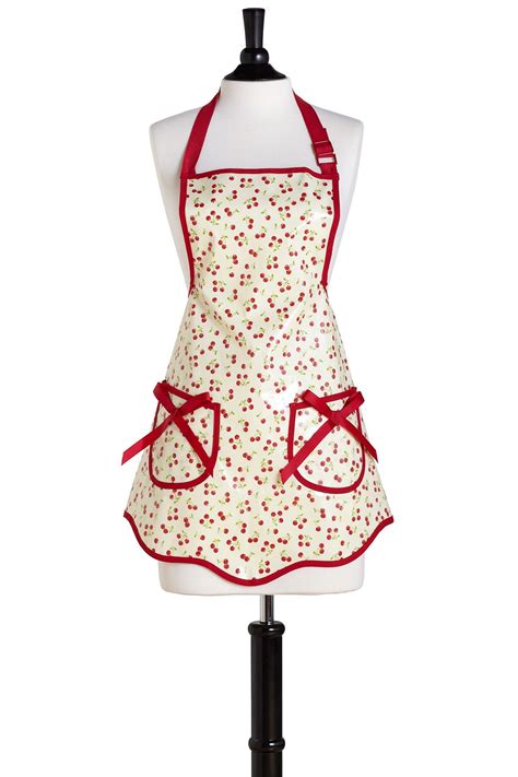 Eva Coated Retro Cherries Apron Cute Aprons Apron Retro Apron