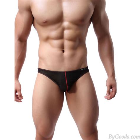 Sexy Bikini Unterwäsche mit niedriger Taille und enger Kontrastfarbe G String Tanga Netz