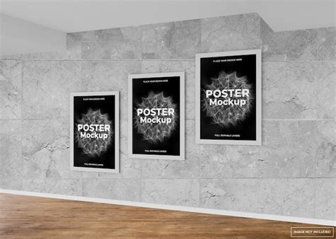 Premium Psd Indoor Wall Frame Poster Mockup Design