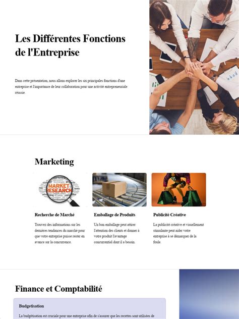 Les Differentes Fonctions De Lentreprise Pdf Business Recrutement