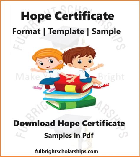 Hope Certificate Format Template Sample And Guidelines