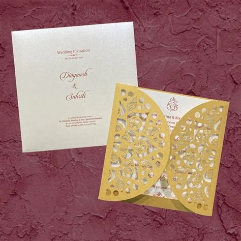 Kl Lasercut Paper Wedding Invitation Card At Piece Laser