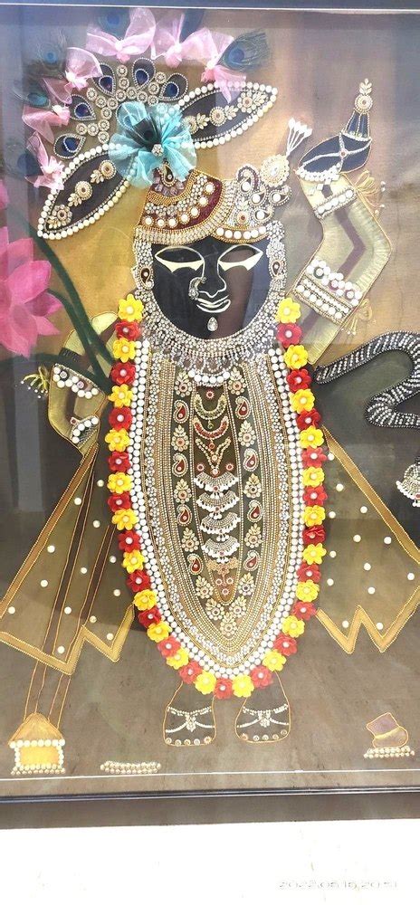 Plastic Glass Frame Shrinathji Tanjore Painting Size 34 44 At Rs