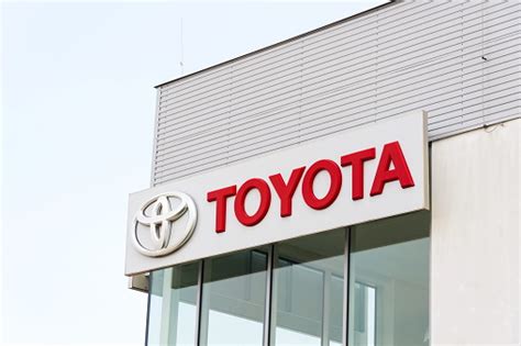 Toyota Motor Corporation Logo On Dealership Building Stock Photo ...