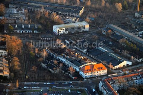 Luftaufnahme Berlin Brand Ruine Der Geb Ude Und Hallen Des