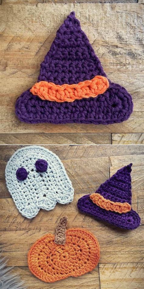 Witches Hat Appliqu Free Crochet Pattern Crochet Applique Patterns