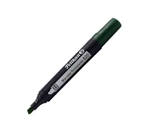 Marcador Borrable Pelikan Verde Punta Biselada Papyser