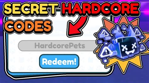 This SECRET HARDCORE CODE GIVES FREE HARDCORE PETS In Pet Simulator X YouTube