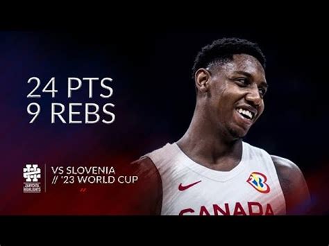 RJ Barrett 24 Pts 9 Rebs Vs Slovenia World Cup 2023 YouTube