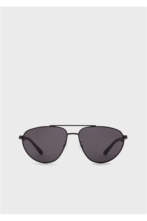 Emporio Armani Aviator Sunglasses Black Editorialist