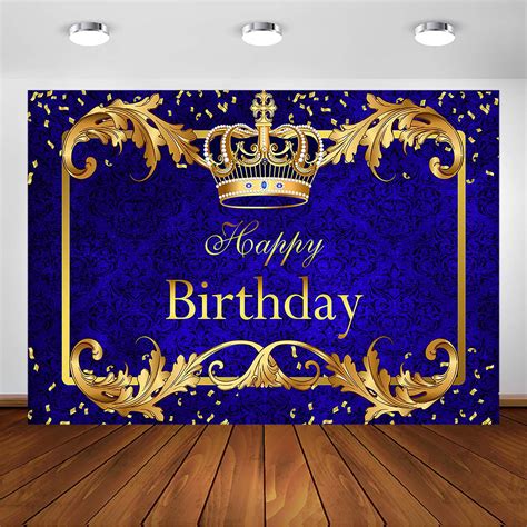 Buy Avezano Prince Birthday Party Backdrop For Boy S Royal Blue And