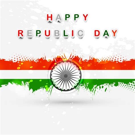 Happy Republic day Indian flag card Vector | Free Download