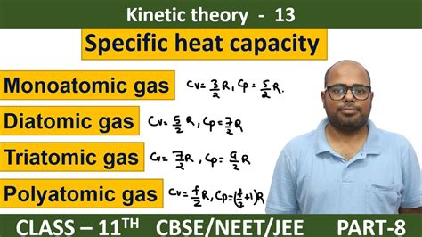 Specific Heat Capacity Of Monatomic Gases Diatomic Gas Triatomic