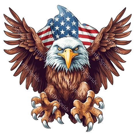 Usa Patriotic Eagle Flag Png Transparent Clipart Abstact Design