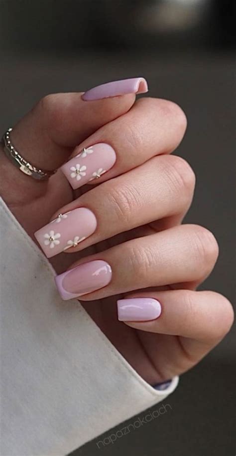 50 Pretty Spring Colour Nail Ideas And Designs Subtle French Tips