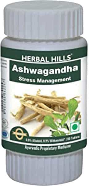 Buy Herbal Hills Ashwagandha Tablets Ayurvedic Ashwagandha 60 Tablets