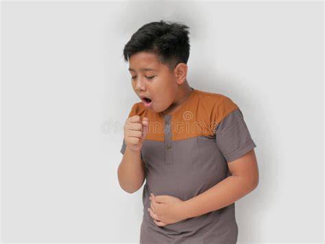 Handsome Asian Boy With Cough Expression Stock Photo Image Of