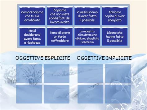 ANALISI DEL PERIODO DISTINGUI TRA LE OGGETTIVE IMPLICITE E LE OGGETTIVE